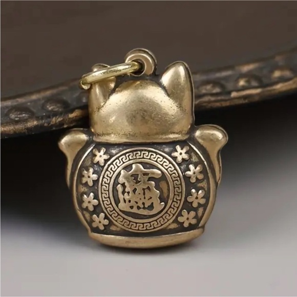Brass Good Luck Cat - Picture 5 of 8